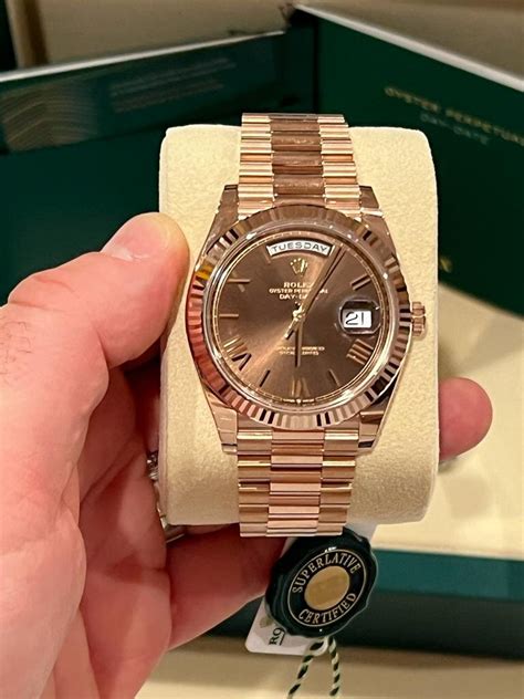 rolex day date president rose gold champagne